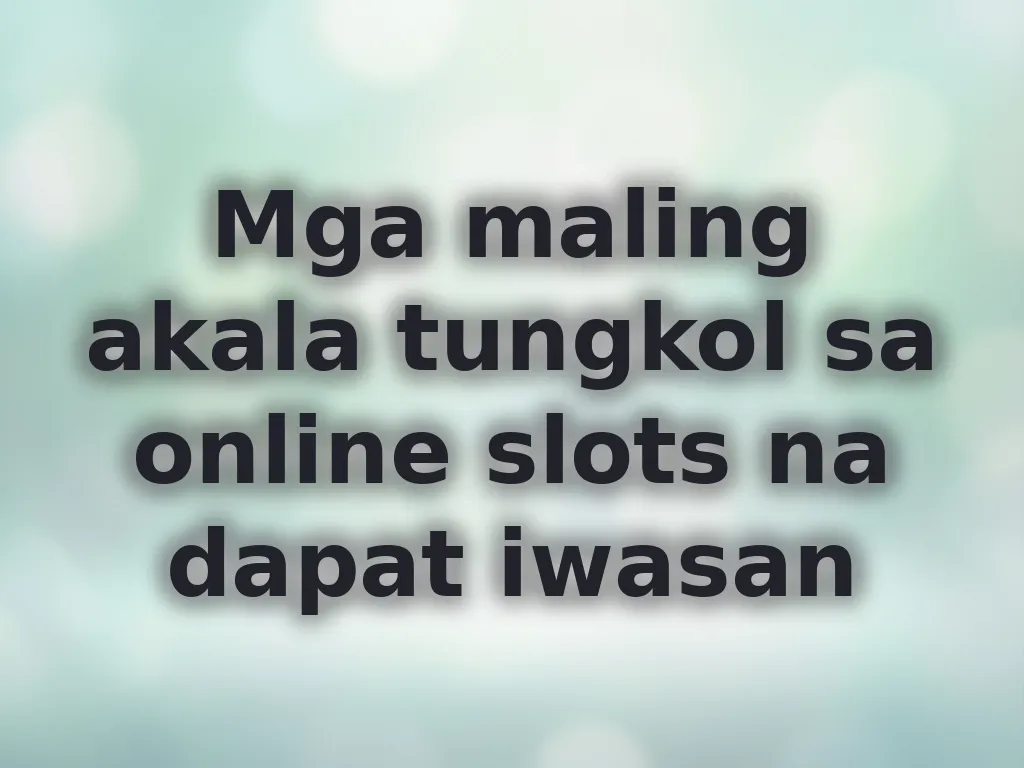Mga mito sa pagsusugal